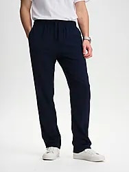 M COAST LINEN PANT - NAVY Model01 Small1x1