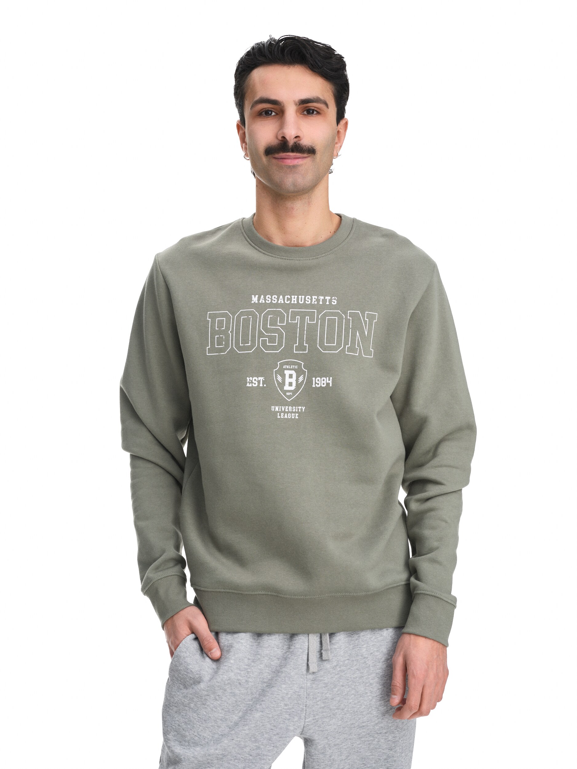 
REACTION, 
Crew Printed Sweatshirt M, 
Detail 1
