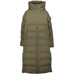 Juneau Coat, Pitkä Talvitakki, Naisten - Mud Green Standard Small1x1