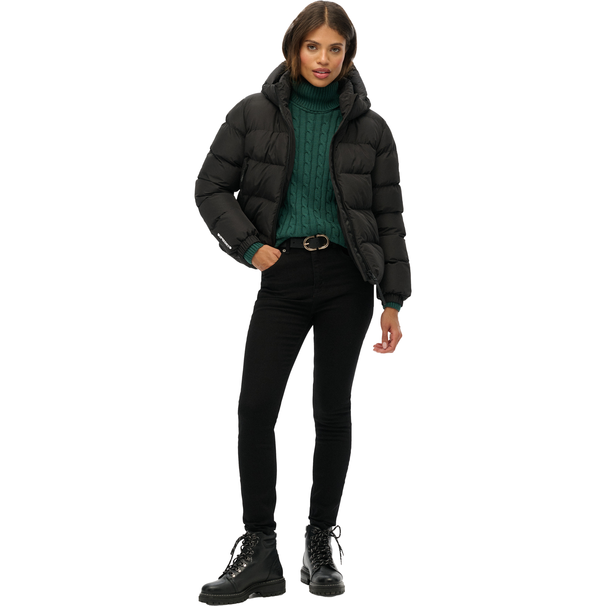 SUPERDRY, W Hood Sport Puff Jkt