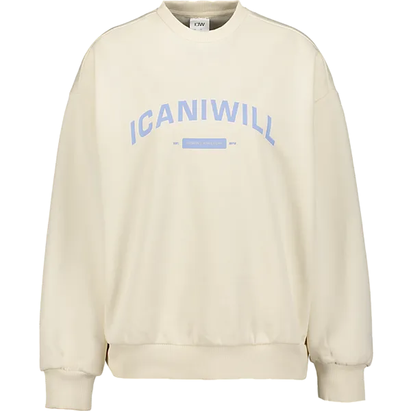 ICANIWILL Повседневный непринужденный принт с круглым вырезом W