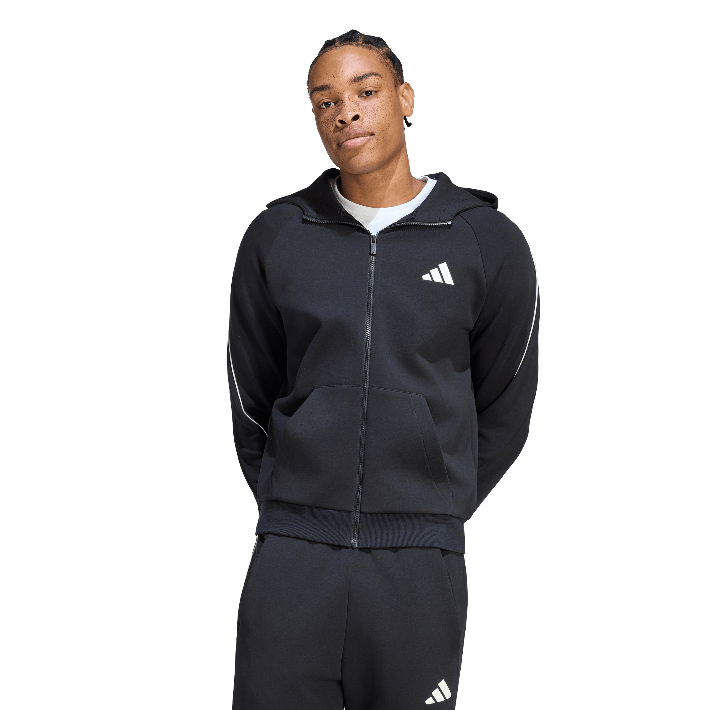 
ADIDAS, 
M Stadium Small Logo Full-Zip Hoodie, 
Detail 1
