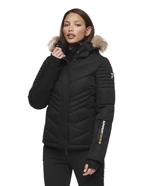 389746101104 SUPERDRY Ski Luxe Puffer Jacket 389746101104 SUPERDRY Ski Luxe Puffer Jacket Model01 Detail