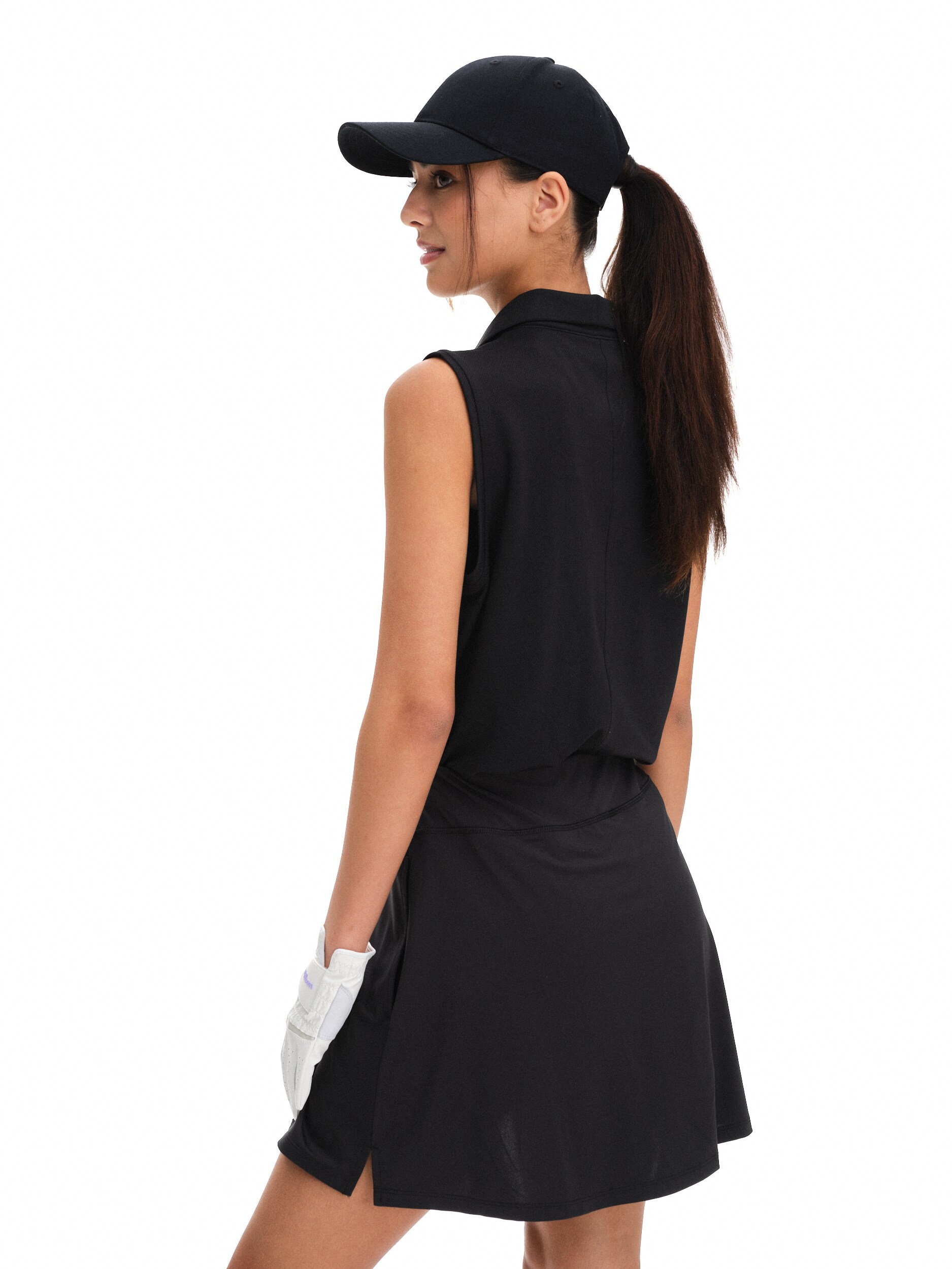 FOUR D, GOLF MESH SLEEVELESS POLO W