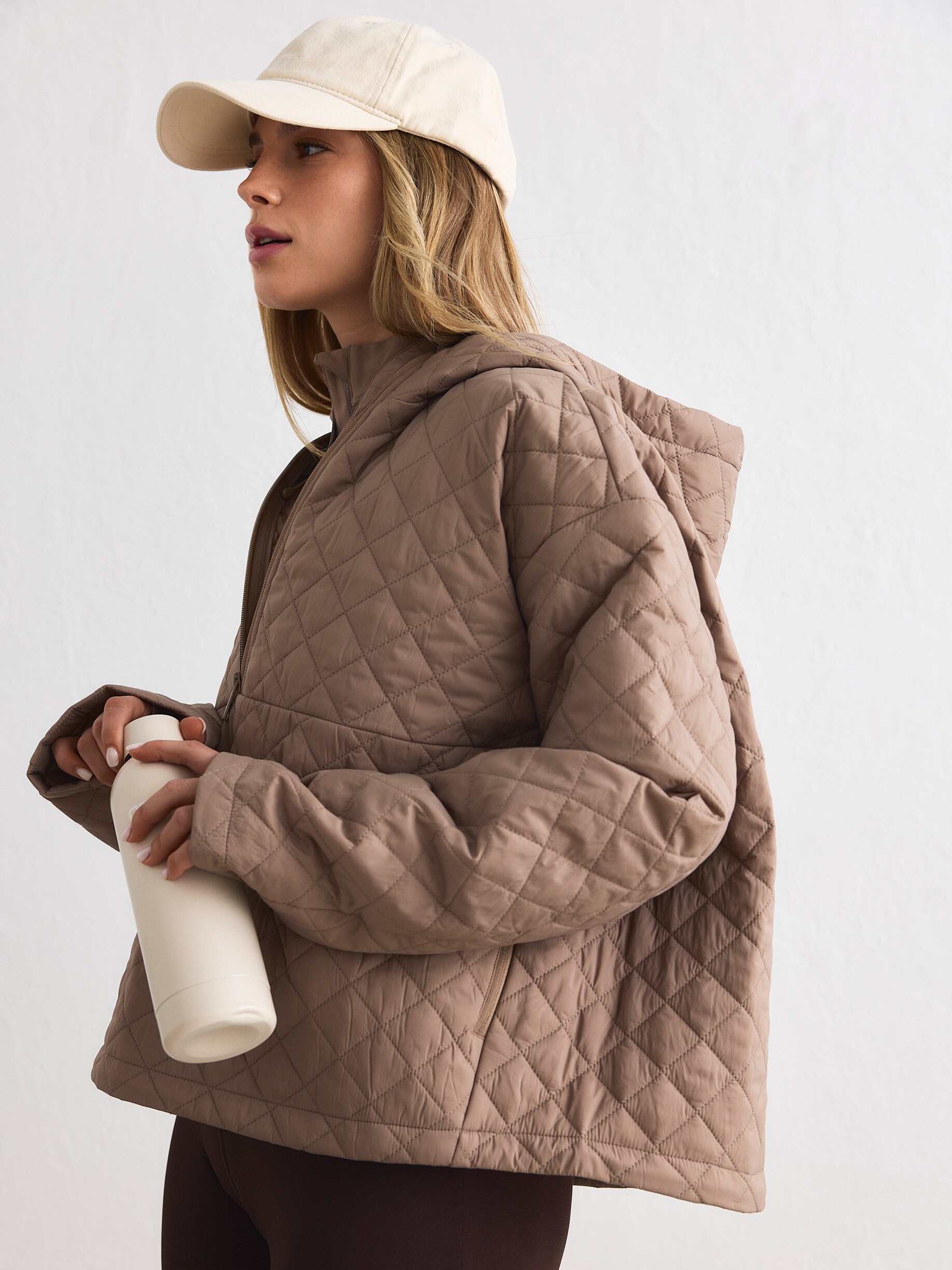 AIM&acute;N, W CROPPED QUILTED ANORAK