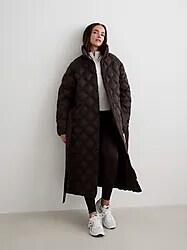 QUILTED COAT - CHOCOLATE Model01 Small1x1