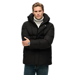 M Hooded 5 Baffle Sports Puffer - Black Model01 Small1x1