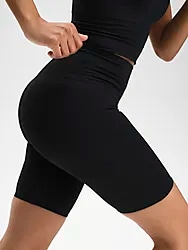 W SEAMLESS GRID SHORTS - BLACK Model01 Small1x1