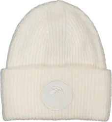 Heavy Knit Badge Beanie - Snow White Standard Small1x1