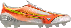 MIZUNO ALPHA III ELITE FG - WHITE/LAVA ORANG Standard Small1x1
