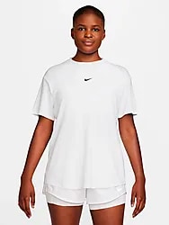NIKE ONE RELAXED WOMEN'S DRI-FIT SH - WHITE/BLACK Model01 Small1x1