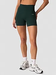 SMOOTH SEAMLESS MIDI SHORTS W - WET GREEN Model01 Small1x1
