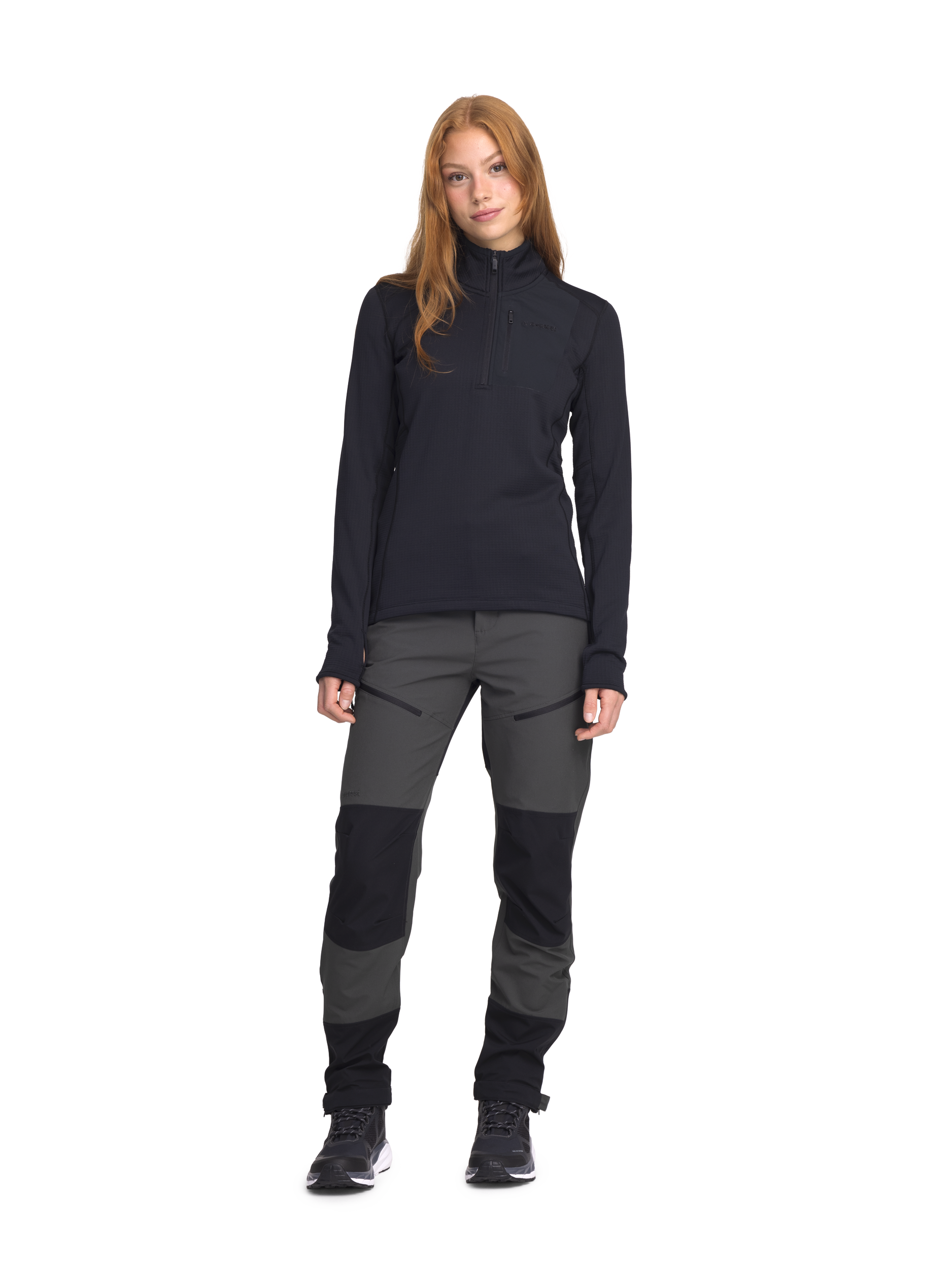 EVEREST, Structured Quarter Zip, funktionstr&ouml;ja, dam