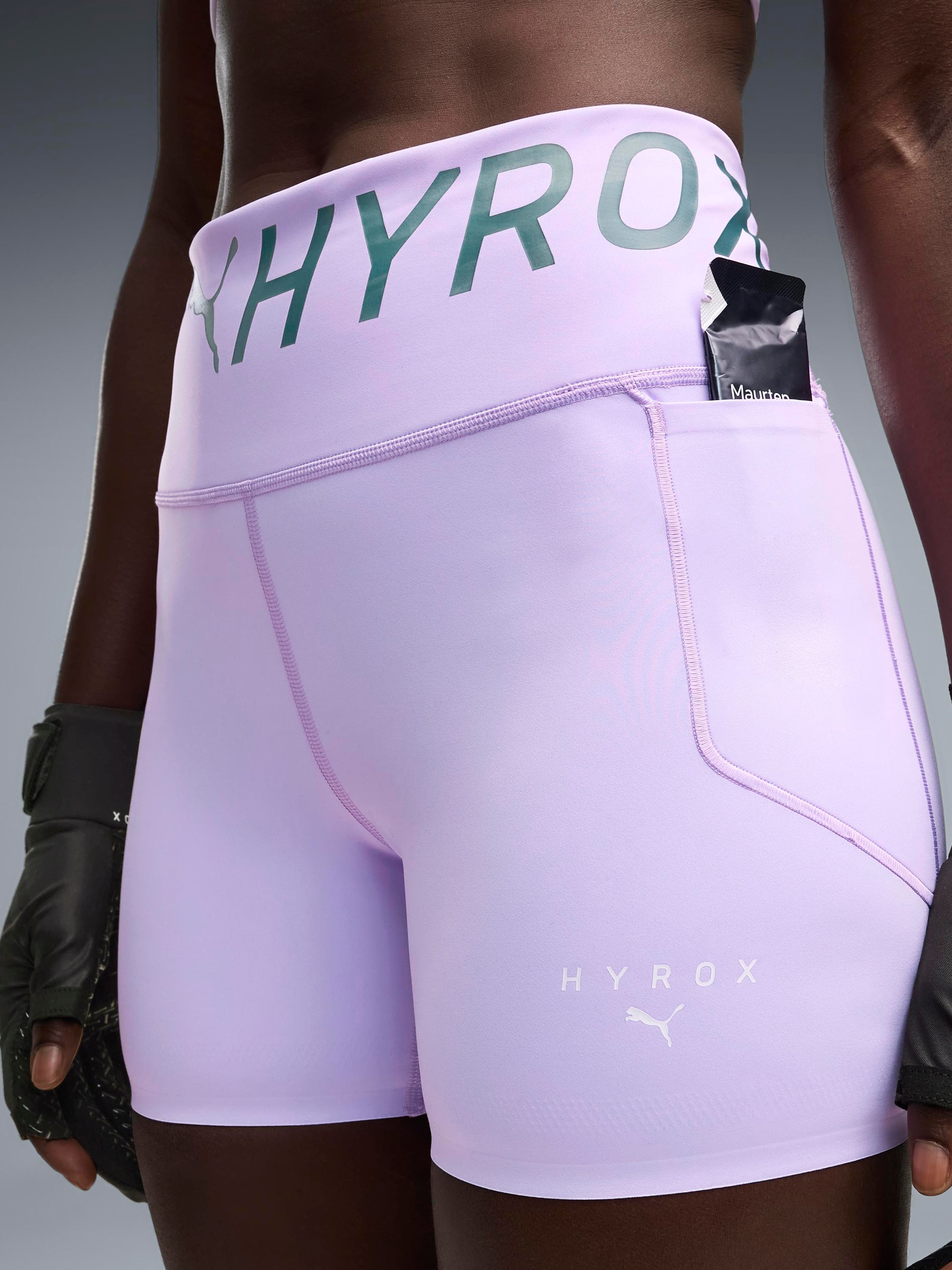 PUMA, W PUMA X HYROX PWRMODE 4" SHORT TIGHT