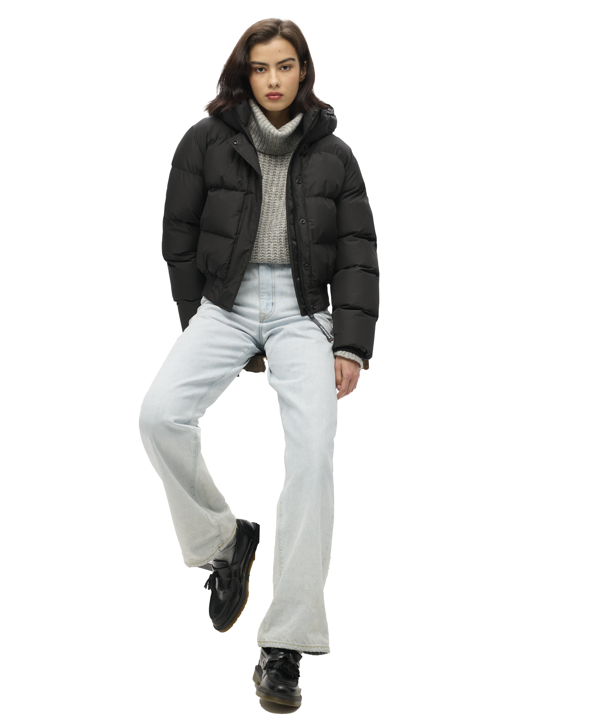 SUPERDRY, W Hood Sport Puff Bomber