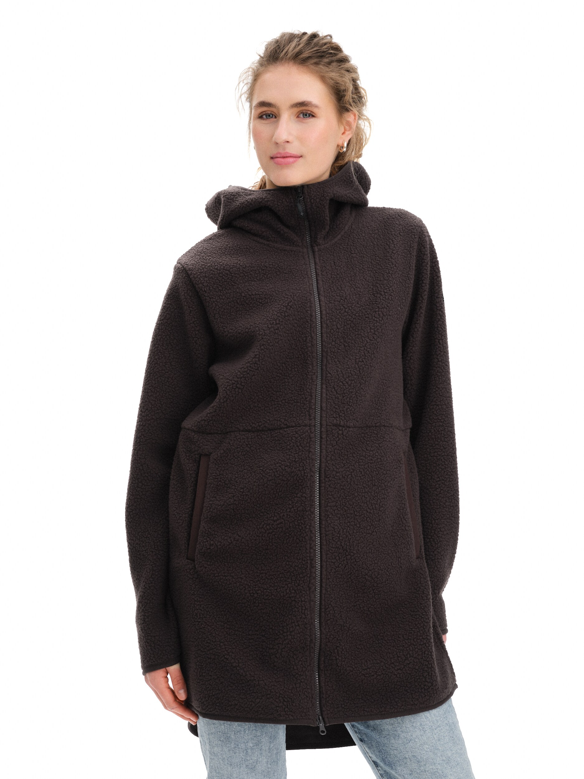 
CROSS SPORTSWEAR, 
Long Pile Hood, Pitk&auml; Fleecetakki, Naisten, 
Detail 1
