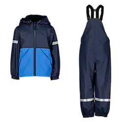 K FLEECE RAIN SET BIB - Navy/Blue Standard Small1x1