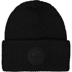 Heavy Knit Badge Beanie - Black Standard Small1x1