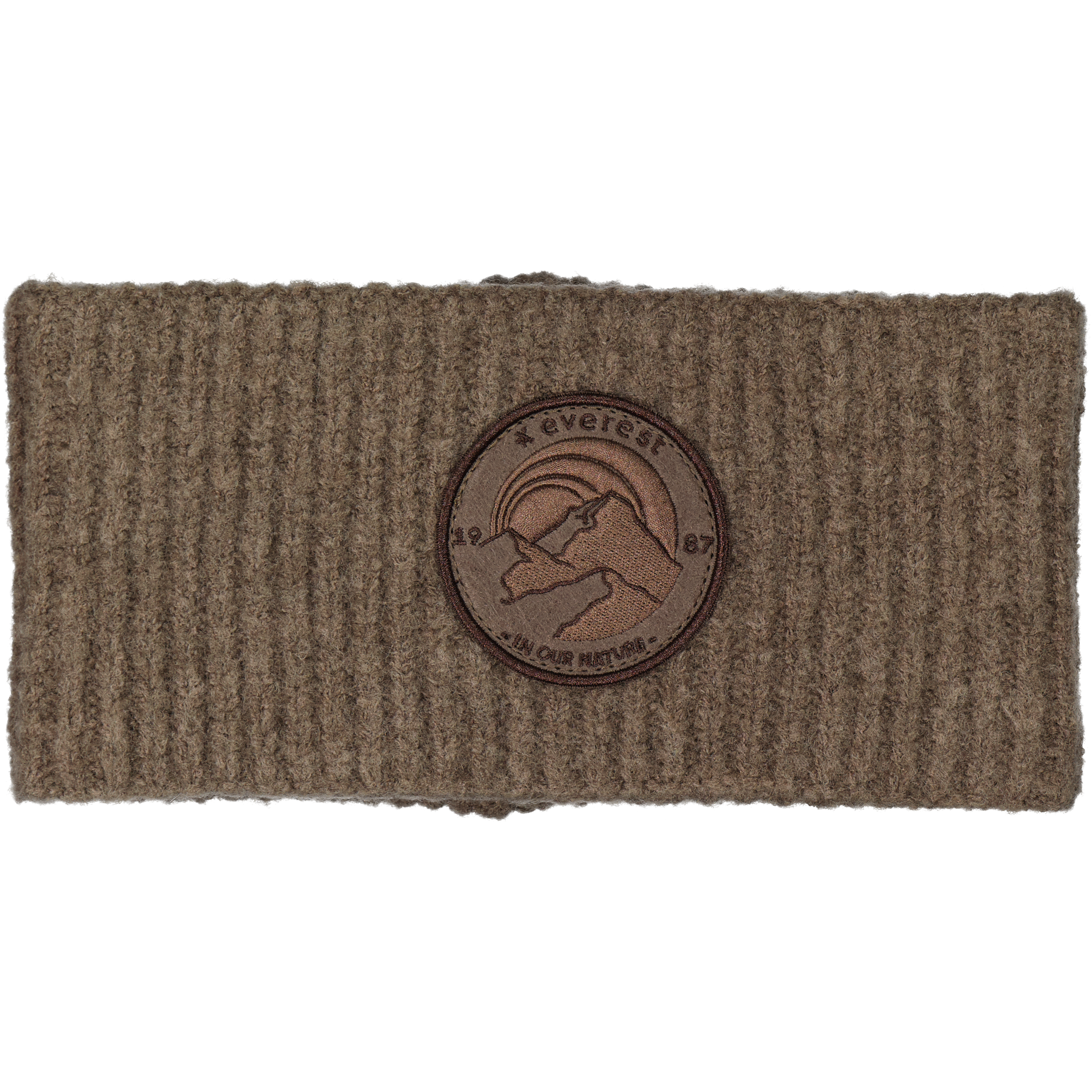 
EVEREST, 
Heavy Knit Badge Headband, 
Detail 1
