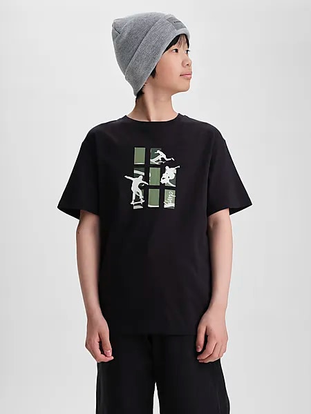 405248104101 WARP J Graphic Tee 405248104101 WARP J Graphic Tee Model01 Detail