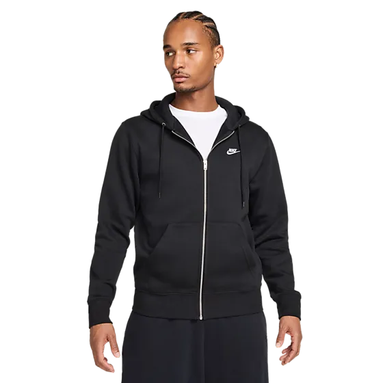405416101102 NIKE M Club Men's Full-zip Fleece Hoodie 405416101102 NIKE M Club Men's Full-zip Fleece Hoodie Model01 Detail