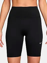NIKE ONE WOMEN'S HIGH-WAISTED 8" BI - BLACK/WHITE Model01 Small1x1