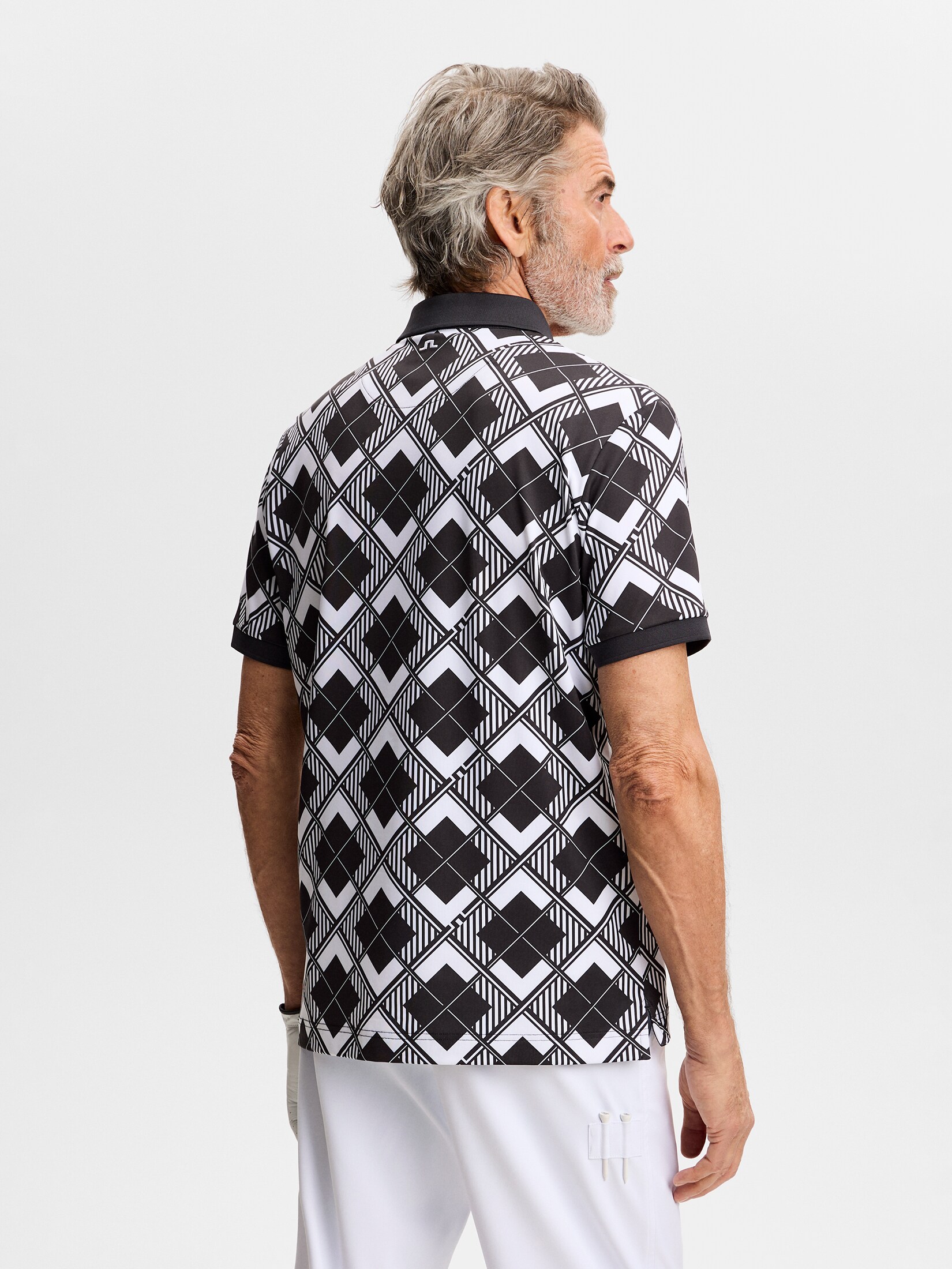 J LINDEBERG, 30Y TOUR TECH ARGYLE POLO