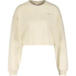 W Everyday Unbrushed Cropped Crew - Cream Standard Small1x1