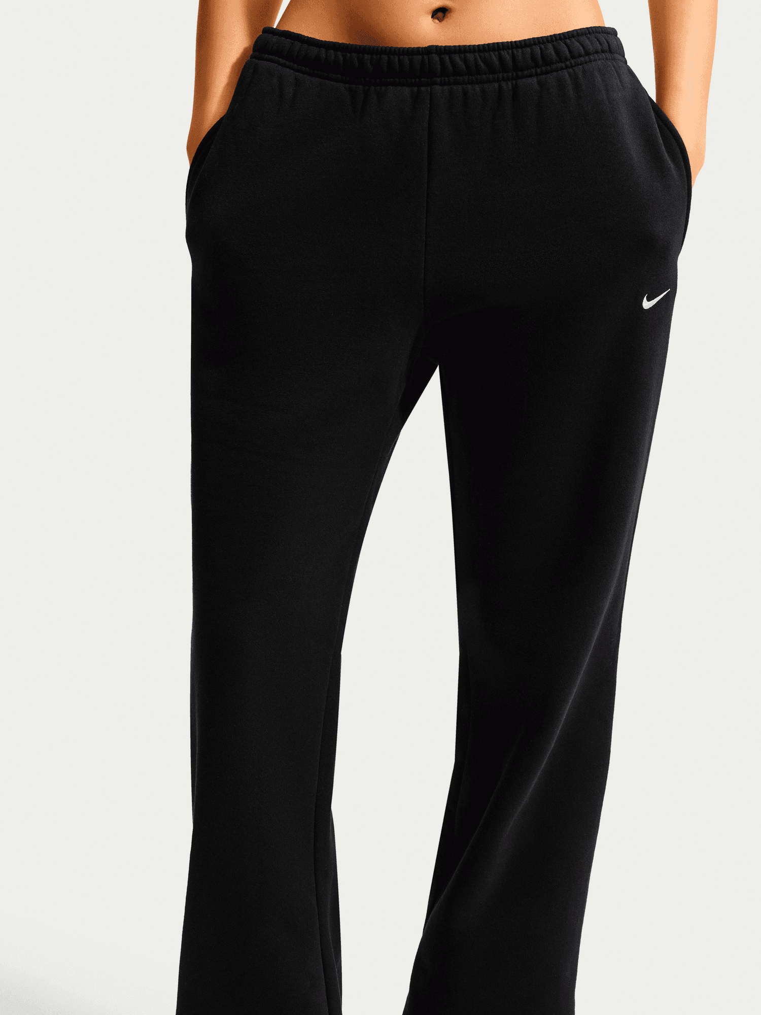 NIKE, W STUDIO FLEECE MID-RISE PANTS