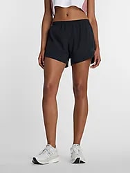W ATHLETICS RUN SHORTS 5" - BLACK Model01 Small1x1