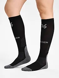 Advanced Wool Compression Ski Sock - Black Model01 Small1x1