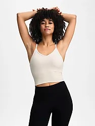 W SEAMLESS GRID TOP - NATURE WHITE Model01 Small1x1