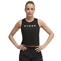 W Puma X Hyrox Cloudspun Thermoadapt Crop Tank - Puma Black Model01 Small1x1