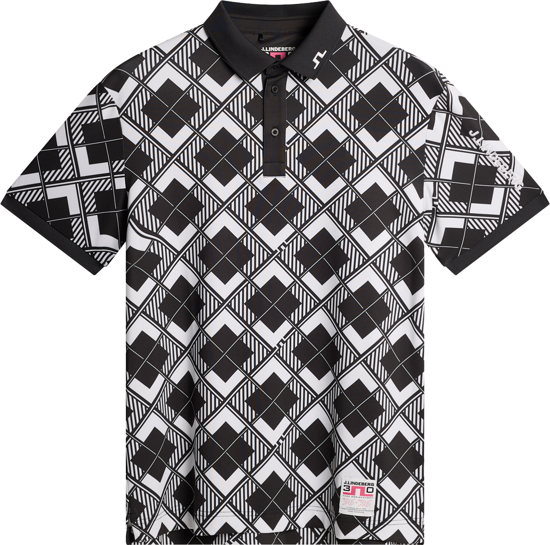 J LINDEBERG, 30Y TOUR TECH ARGYLE POLO
