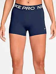 NIKE PRO WOMEN'S MID-RISE 3" BIKER - MIDNIGHT NVY/WHT Model01 Small1x1