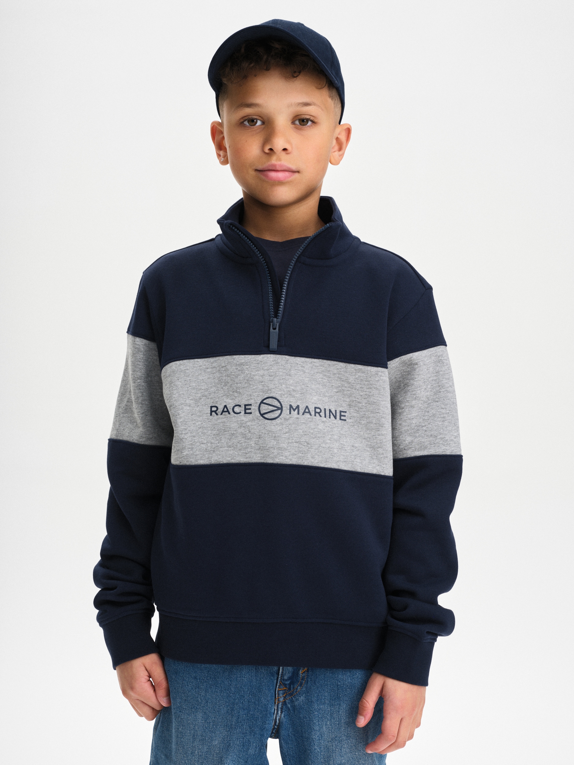 
RACE MARINE, 
J RACE HALF ZIP, 
Detail 1
