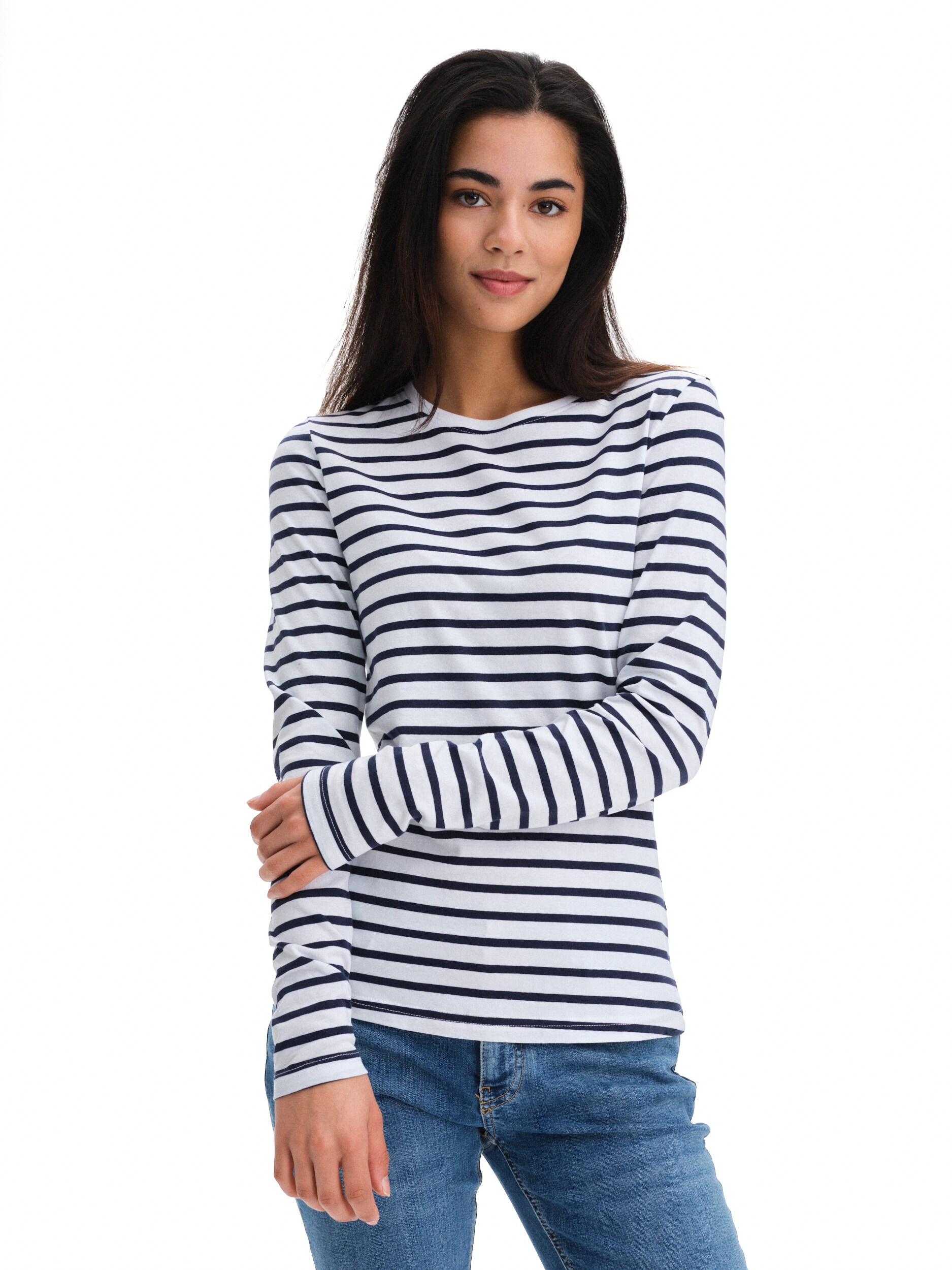 
TAKEOFF, 
Basic Long Sleeved Tee, l&aring;ng&auml;rmad t-shirt, dam, 
Detail 1
