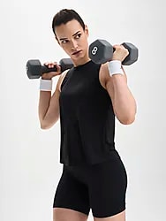 W BASE SINGLET - BLACK Model01 Small1x1