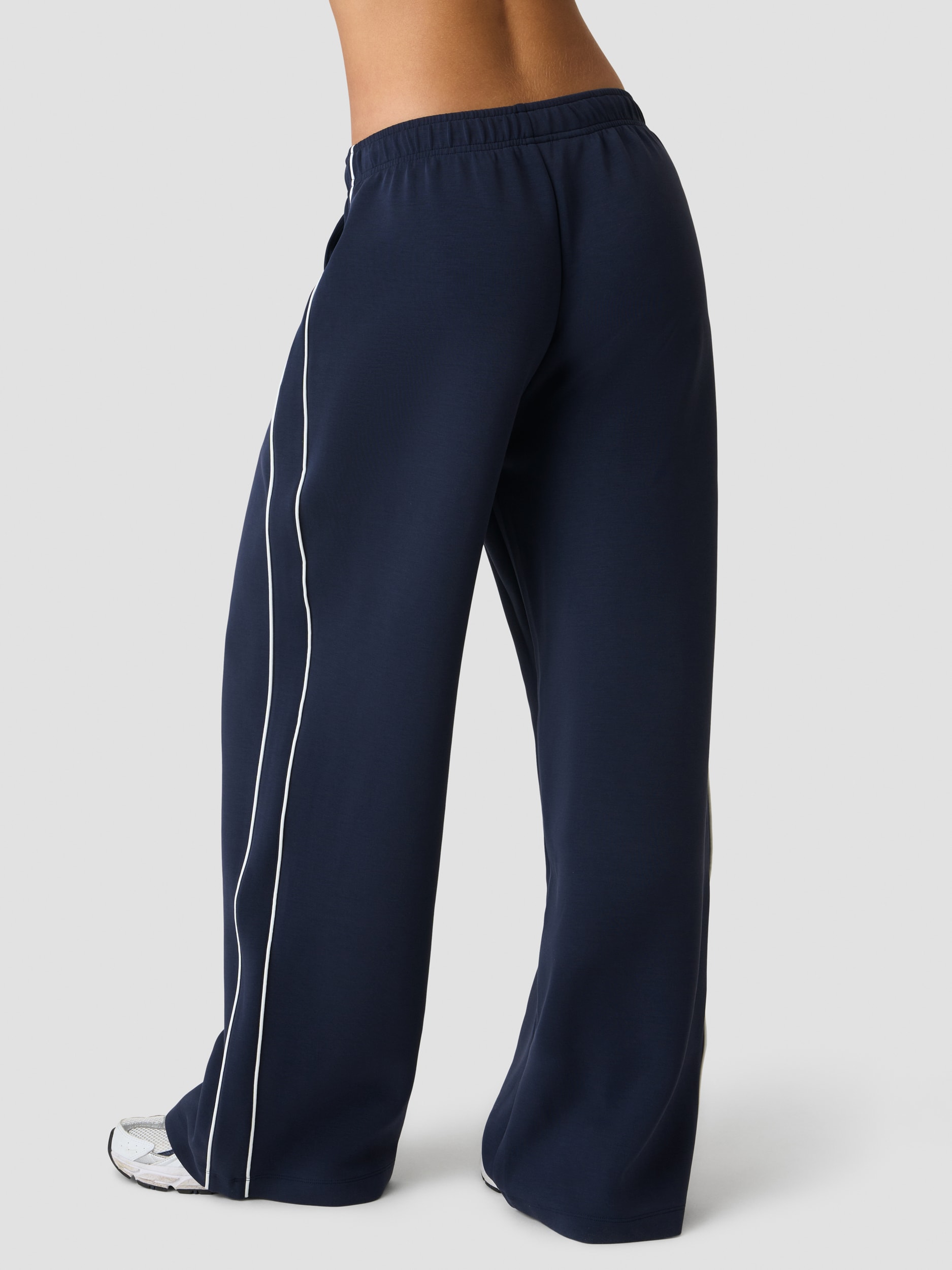 ICANIWILL, W CONTRAST STRAIGHT LEG PANTS