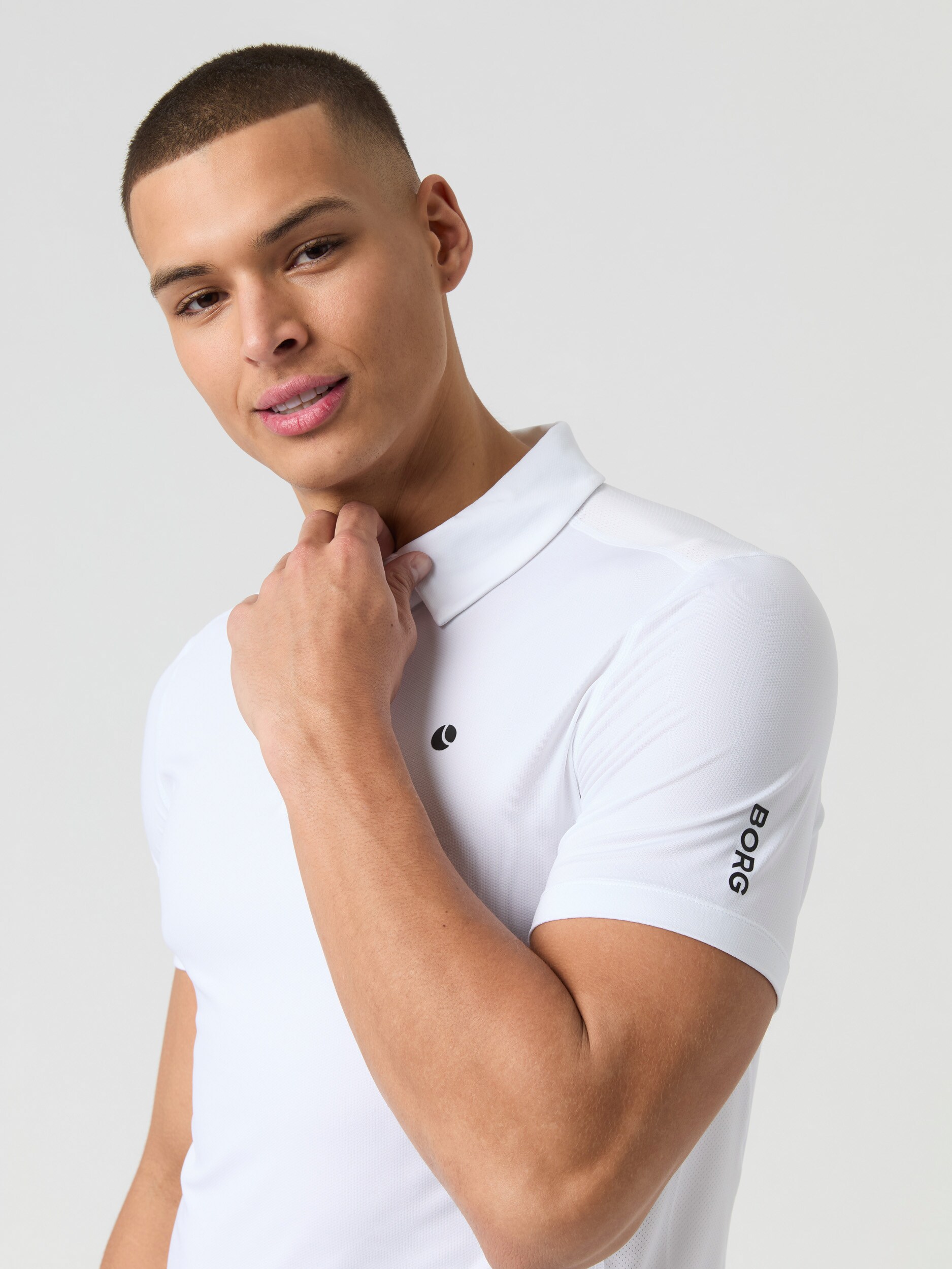 BJ&Ouml;RN BORG, Ace Mesh Panel Polo Shirt