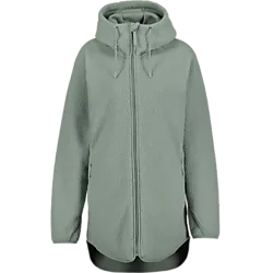 Pile Long Hood, Pitkä Fleecetakki, Naisten - Sage Mist Standard Small1x1