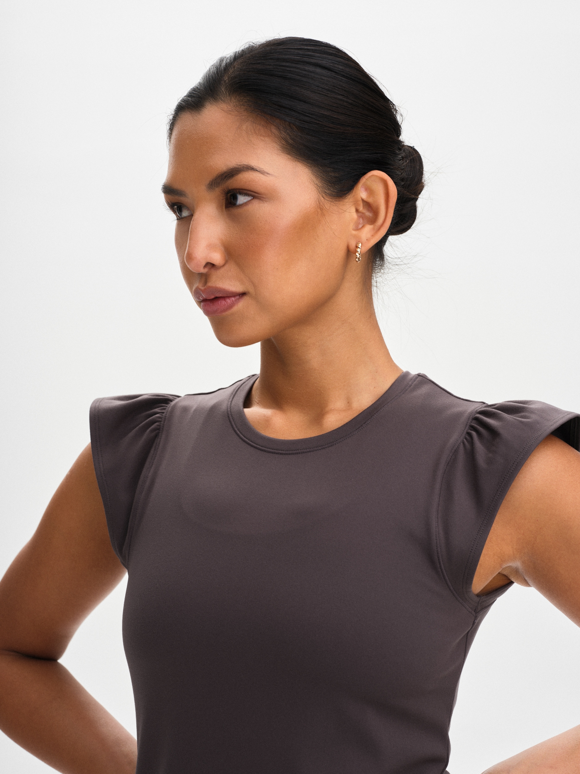 SOC, W Soft Fitness Frill Top