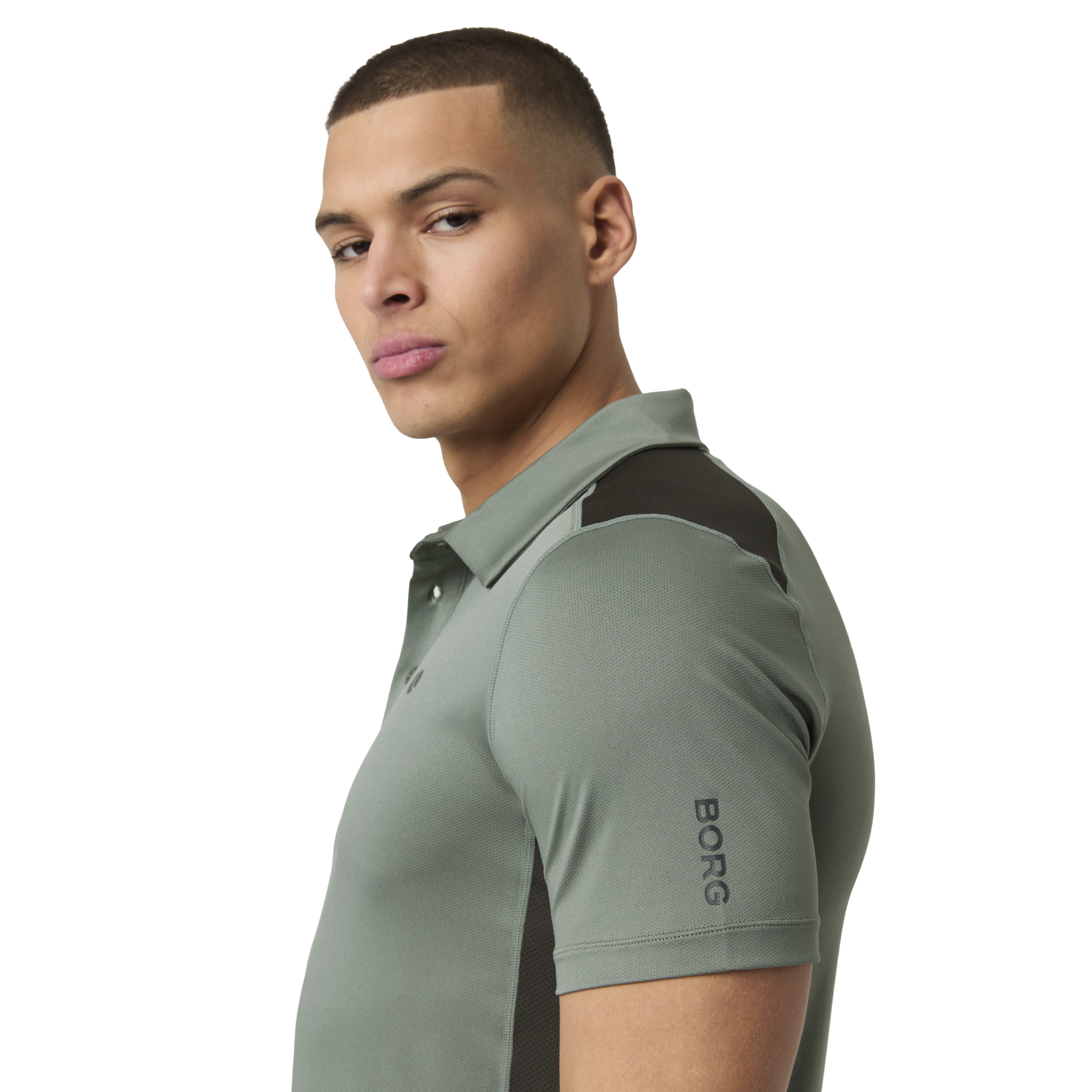 BJ&Ouml;RN BORG, Ace Mesh Panel Polo Shirt