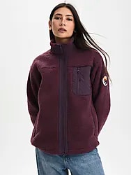W Wila Pile Shirt - MAUVE WINE Model01 Small1x1