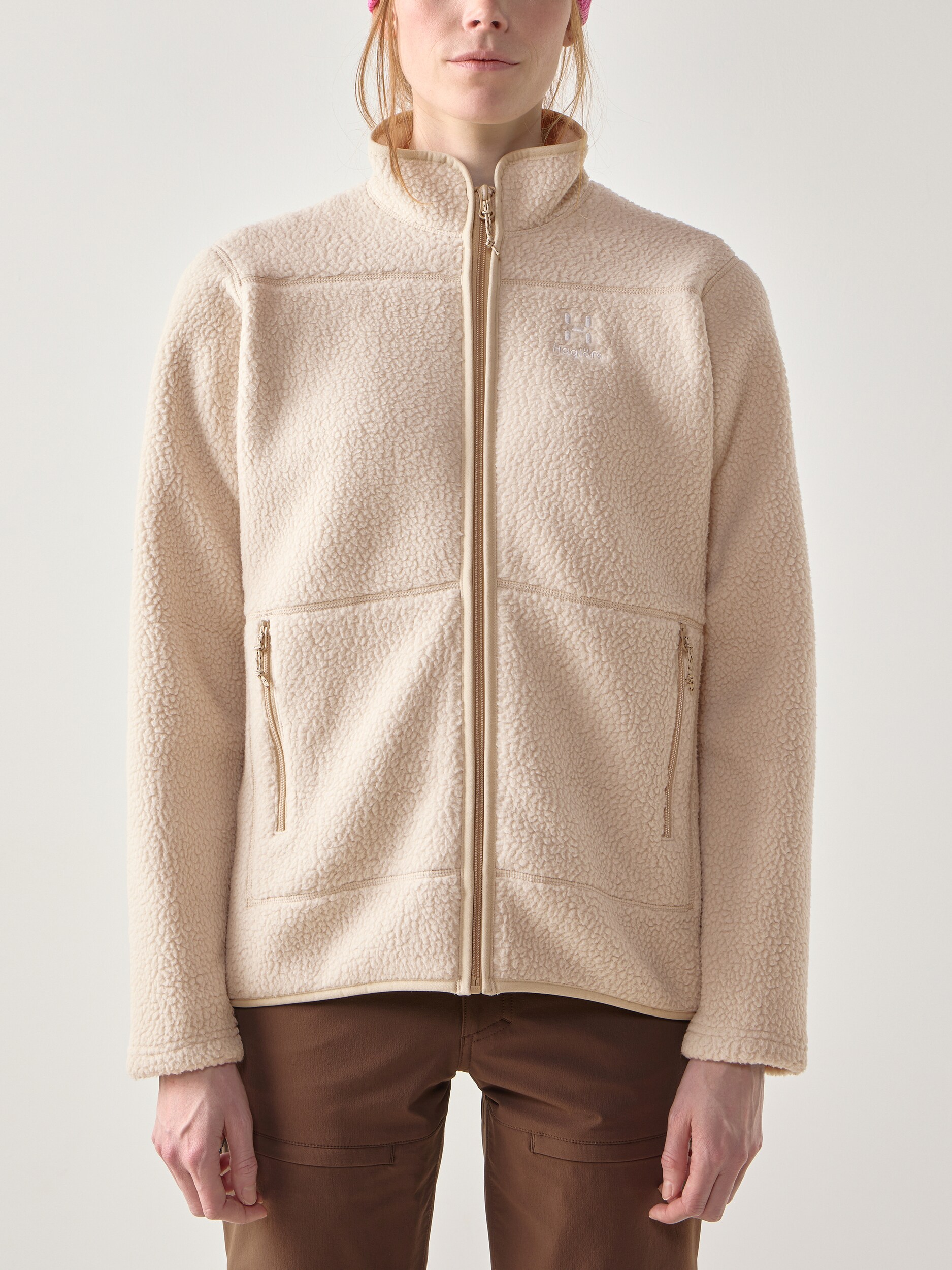 
HAGL&Ouml;FS, 
MOSSA PILE JACKET WOMEN, 
Detail 1
