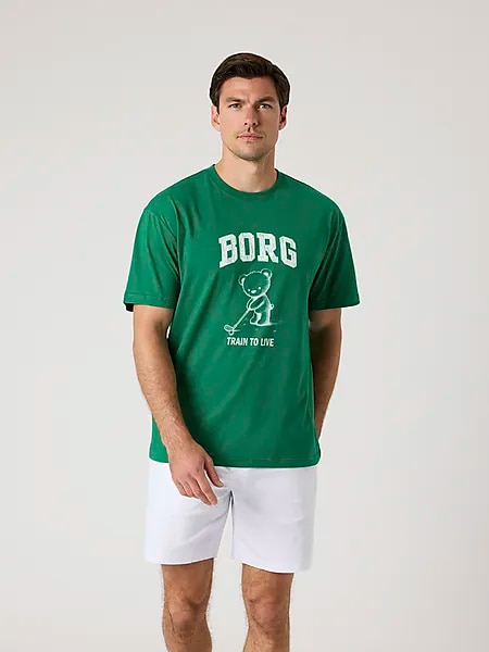 BJÖRN BORG ФУТБОЛКА BORG CLASSIC С ПРИНТОМ
