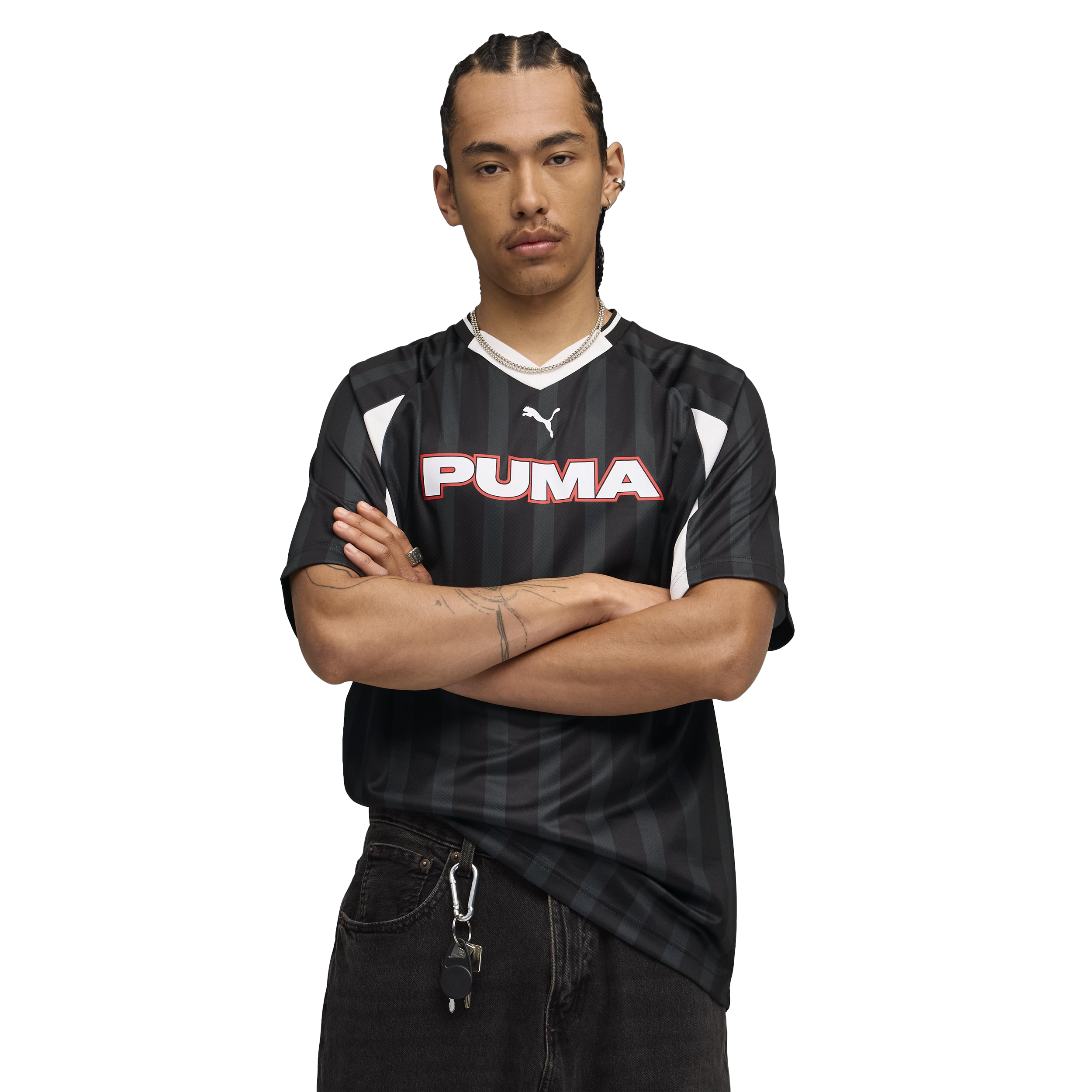 
PUMA, 
M Puma Sport Football Jersey, 
Detail 1
