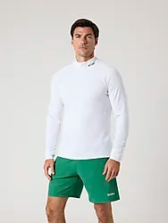 BORG GOLF MIDLAYER HALF ZIP - BRILLIANT WHITE Model01 Small1x1