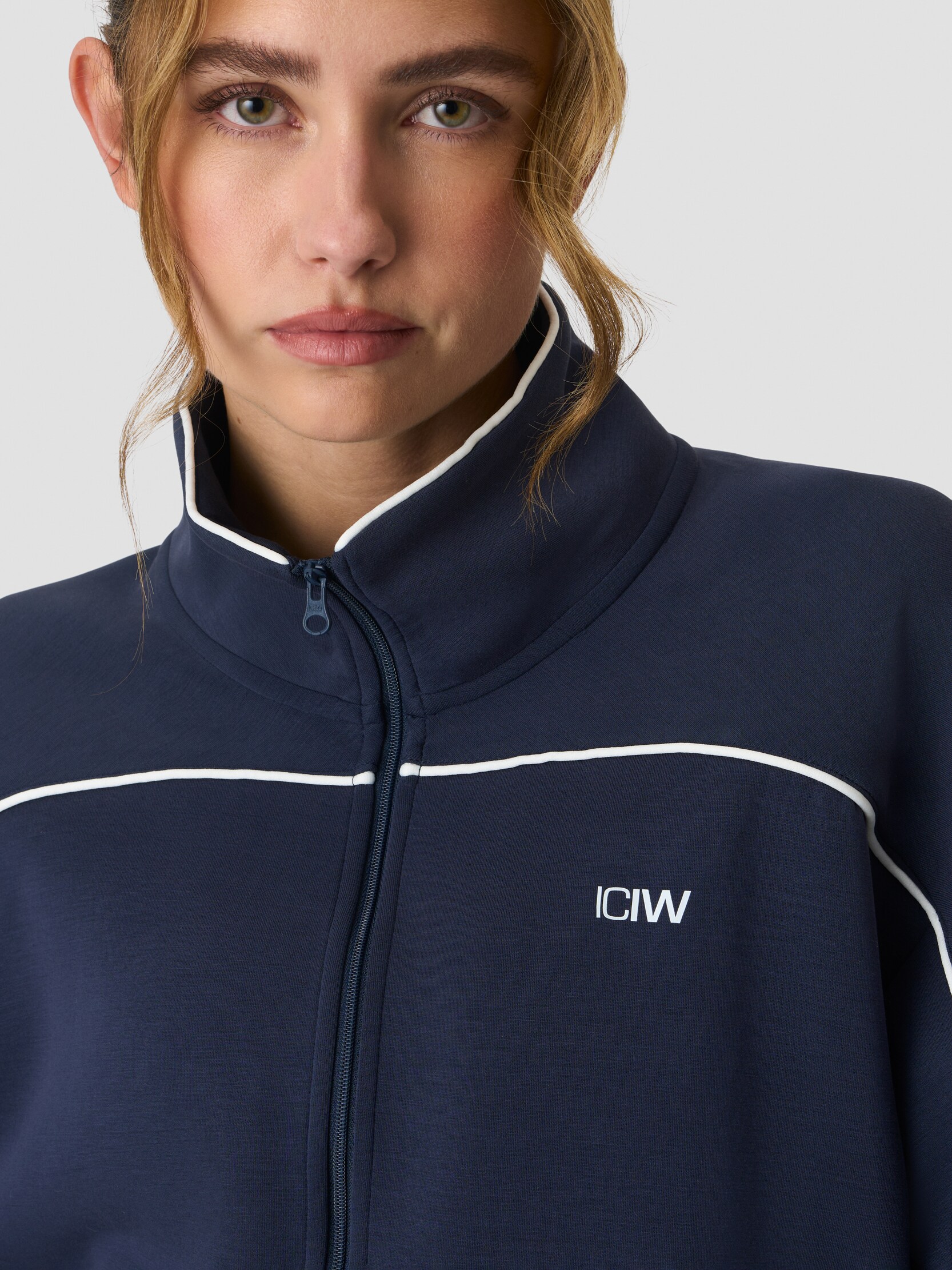 ICANIWILL, W CONTRAST REGULAR ZIP JKT