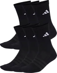 Cushioned Crew Socks 6 Pair Pack - BLACK/WHITE Standard Small1x1